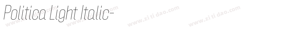 Politica Light Italic字体转换